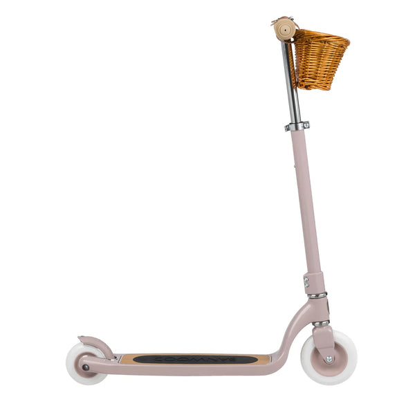 Banwood Kids Maxi Scooter with Basket (Dusty Pink)