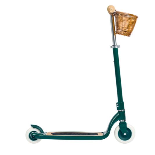 Banwood Kids Maxi Scooter with Basket (Green)