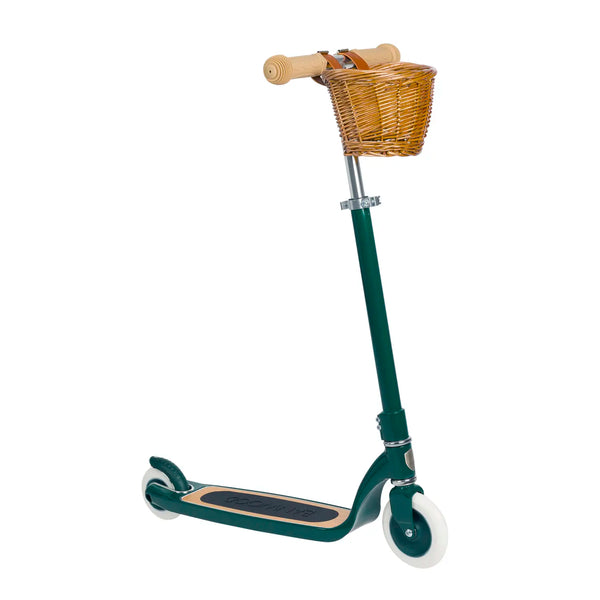 Banwood Kids Maxi Scooter with Basket (Green)