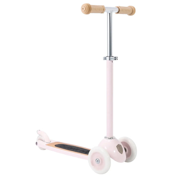 Banwood Kids 3 Wheel Scooter with Basket (Pink)