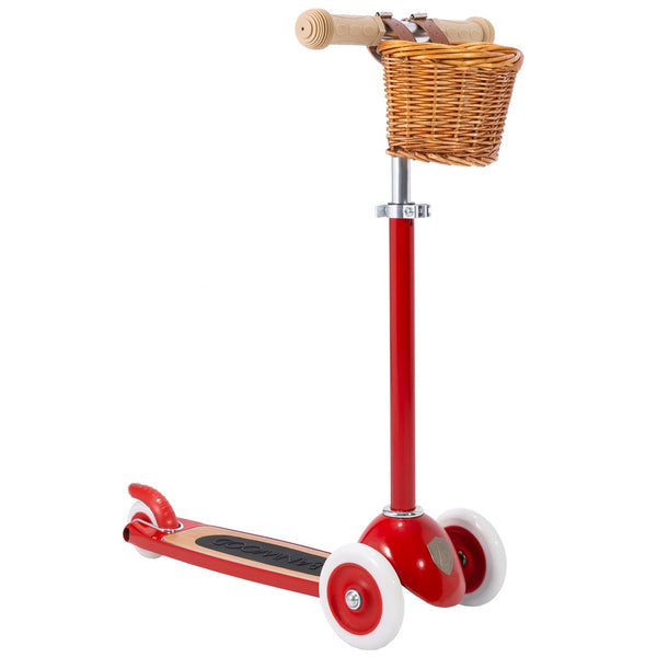 Banwood Kids Scooter with Basket (Red)