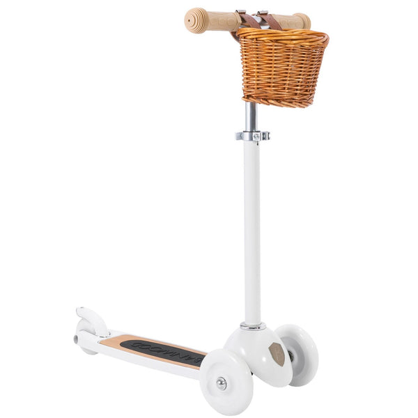 Banwood Kids Scooter with Basket (White)