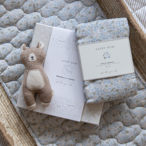 Swaddle & Cuddle Bear New Baby Gift Set (Nature Trail)