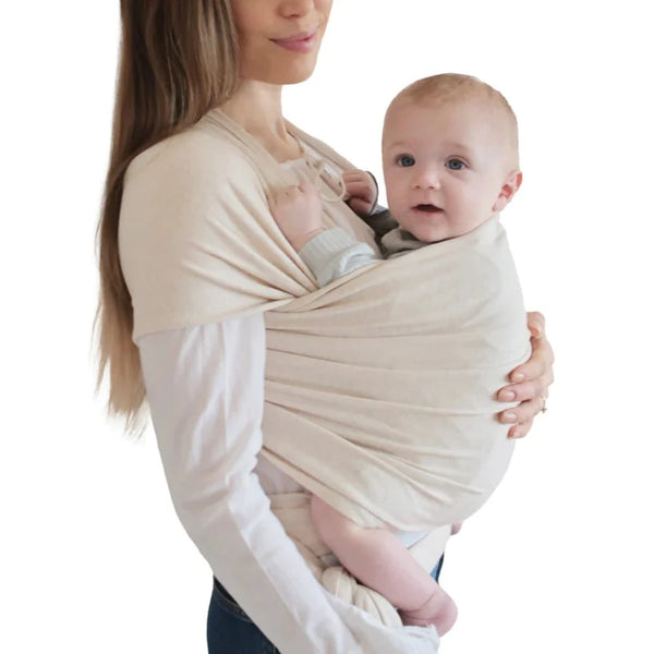Organic Cotton Wrap Round Baby Carrier (Beige Melange)