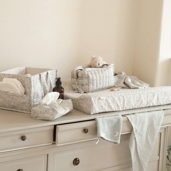 Quilted Nappy Caddy Organiser (Nature Trail)