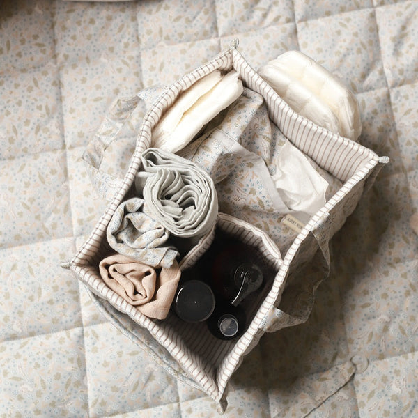 Quilted Nappy Caddy Organiser (Nature Trail)