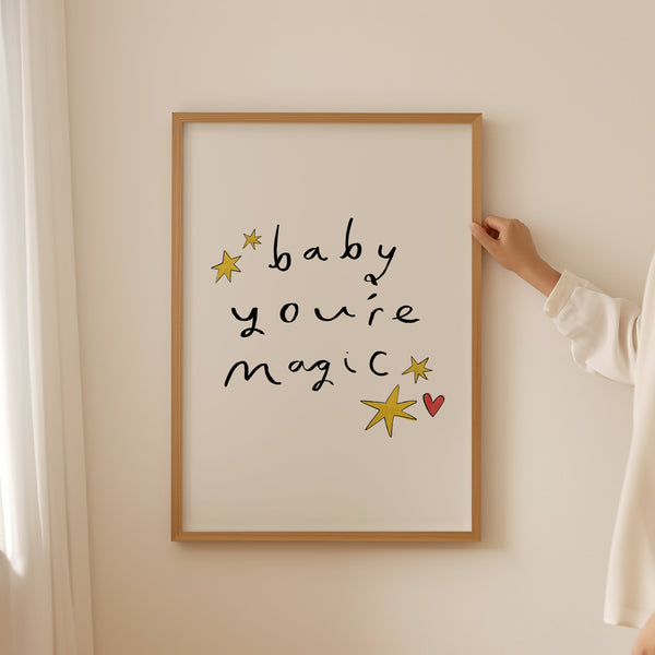 'Baby You're Magic' Hand Painted Art Print