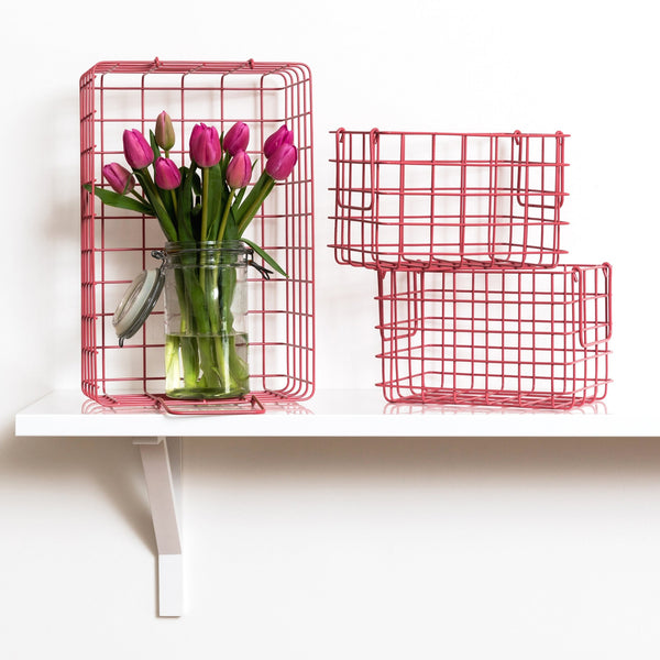 Coated Steel Wire Storage Baskets (Berry)