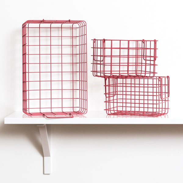 Coated Steel Wire Storage Baskets (Berry)
