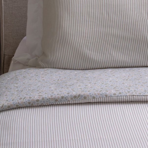 Organic Cotton Single Bedding Set (Stripe)