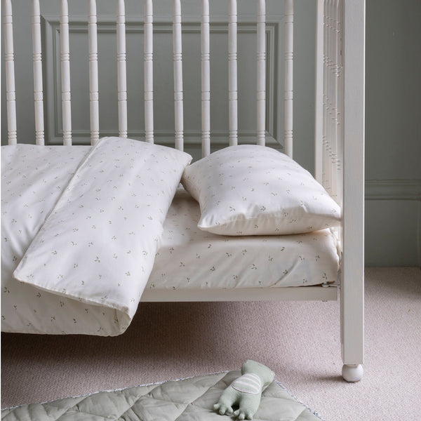Organic Cotbed Fitted Sheet (Nettle Scatter)