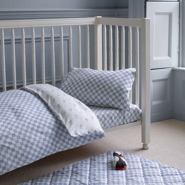 Organic Cotton Cotbed Bedding Set (Waves)