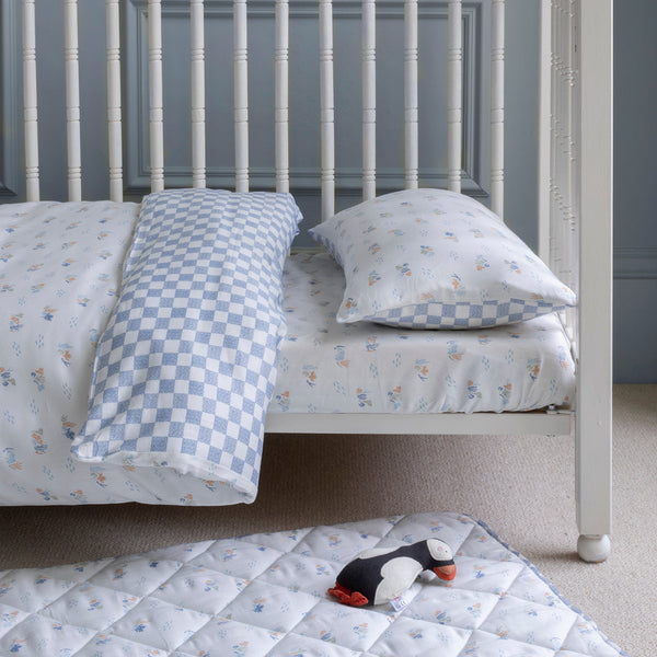 Organic Cotbed Fitted Sheet (Coastline)