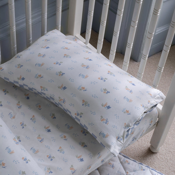 Organic Cotbed Fitted Sheet (Coastline)