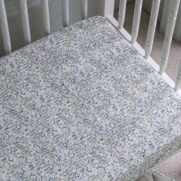 Organic Cotbed Fitted Sheet (Riverbank)