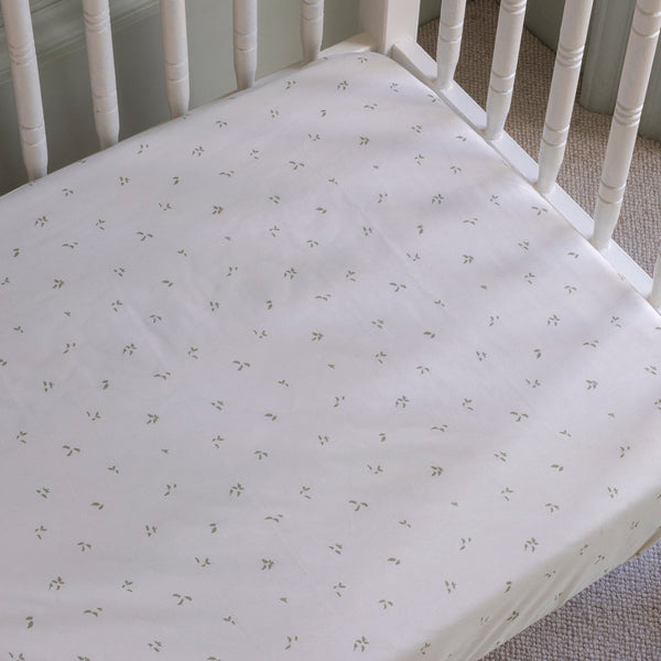 Organic Cotbed Fitted Sheet (Nettle Scatter)