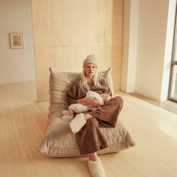 MAMA Bini Merino Wool Slippers (Milk)