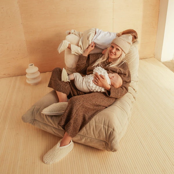 MAMA Bini Merino Wool Slippers (Milk)