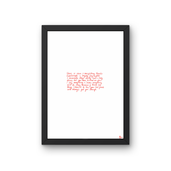 Best Friends Poem Art Print