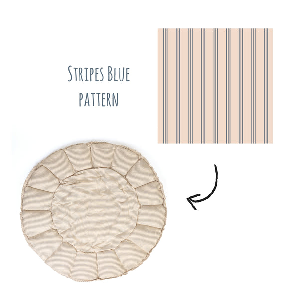 Coco Bloom Baby Nest and Playmat (Stripes Blue)-PRE ORDER END OF APRIL