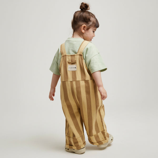 Blythe Banoffee Stripe Cotton Dungarees