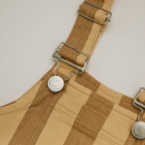 Blythe Banoffee Stripe Cotton Dungarees