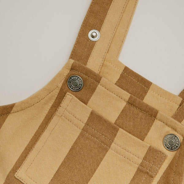 Blythe Banoffee Stripe Cotton Dungarees