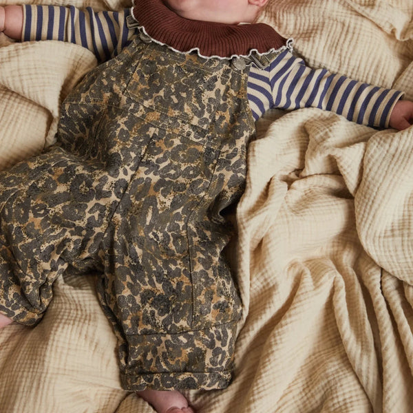 Blythe Leopard Print Cotton Dungarees