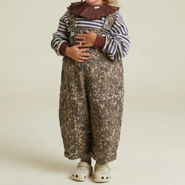 Blythe Leopard Print Cotton Dungarees