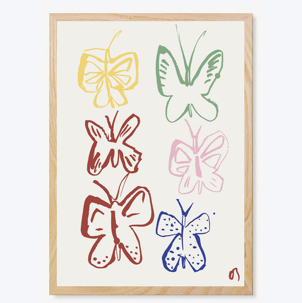 The Butterflies in Colour Art Print