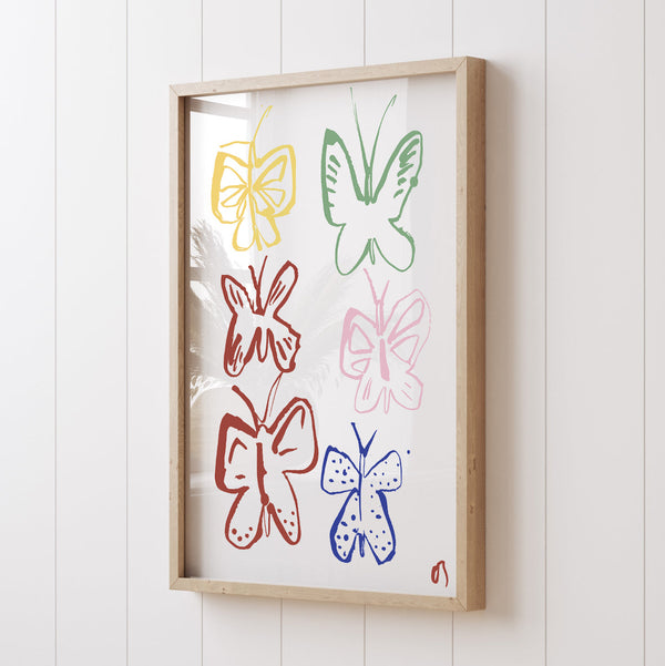 The Butterflies in Colour Art Print