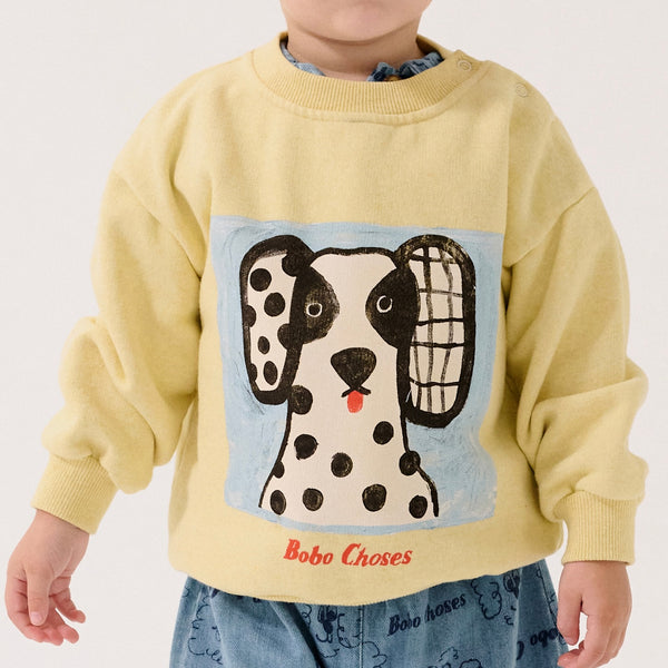 Van Dog Face Cotton Jumper (Yellow)