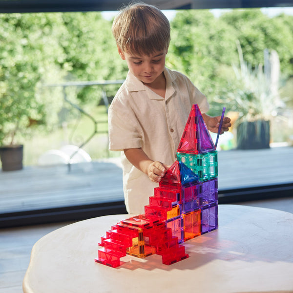 Stair Set Intense Magnetic Building Tiles 34 Pieces