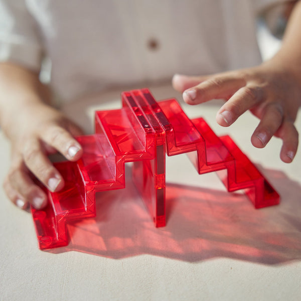 Stair Set Intense Magnetic Building Tiles 34 Pieces