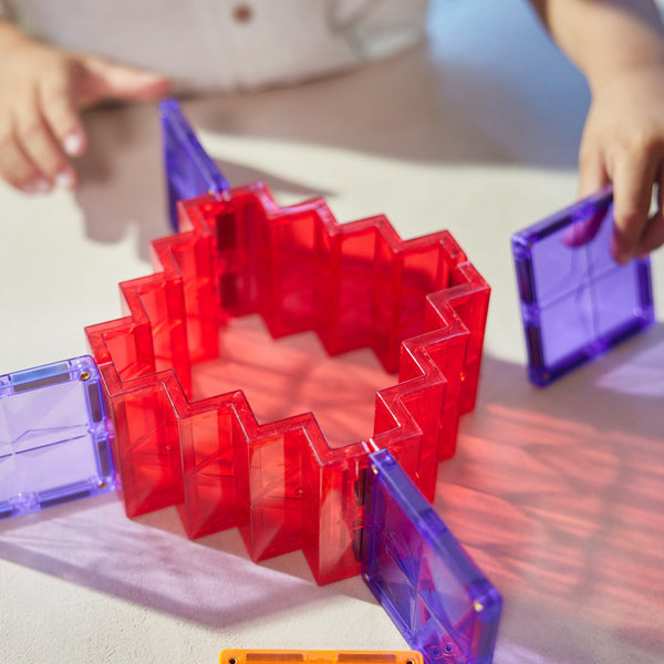 Stair Set Intense Magnetic Building Tiles 34 Pieces