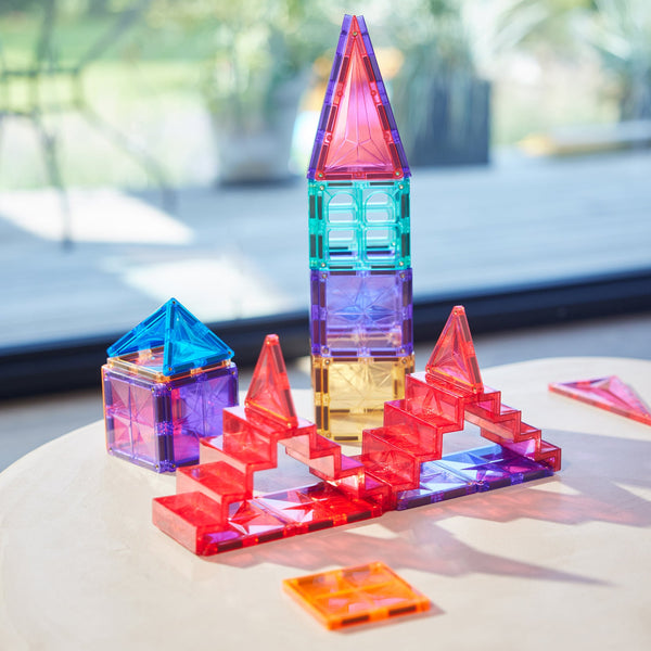 Stair Set Intense Magnetic Building Tiles 34 Pieces