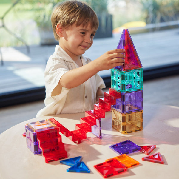 Stair Set Intense Magnetic Building Tiles 34 Pieces