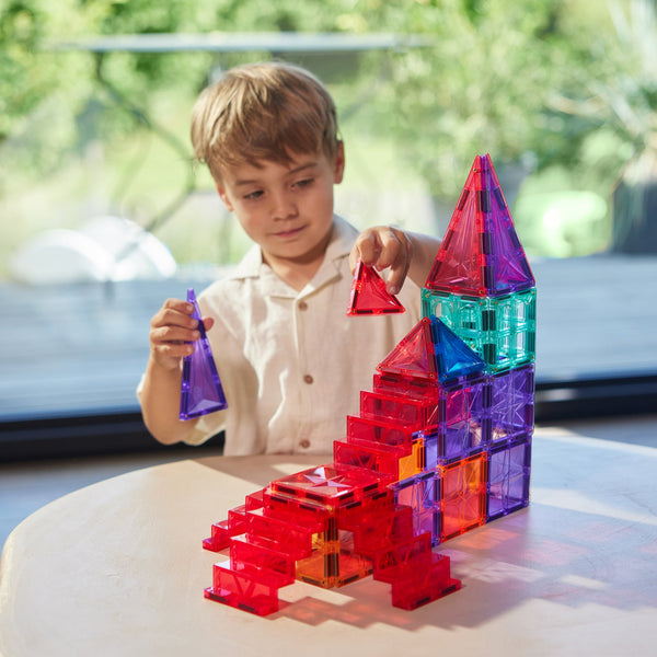 Stair Set Intense Magnetic Building Tiles 34 Pieces