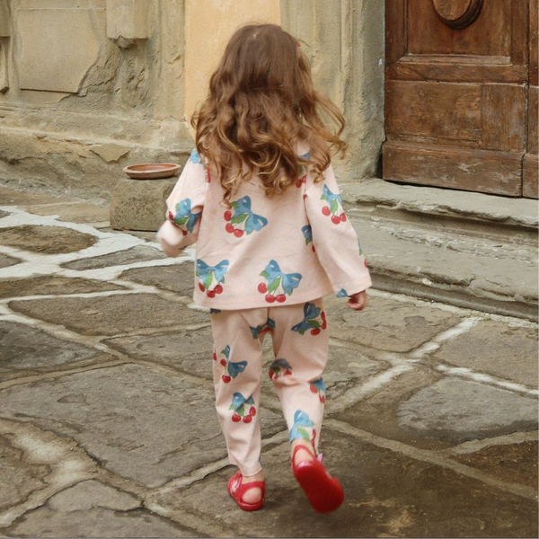 Frankie Cotton Twill Cherry Print Jacket (Amarena)