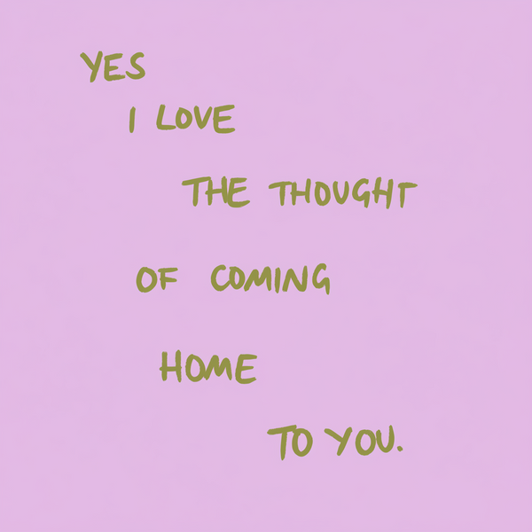 'Coming Home To You' Lilac and Green Romantic Music Art Print