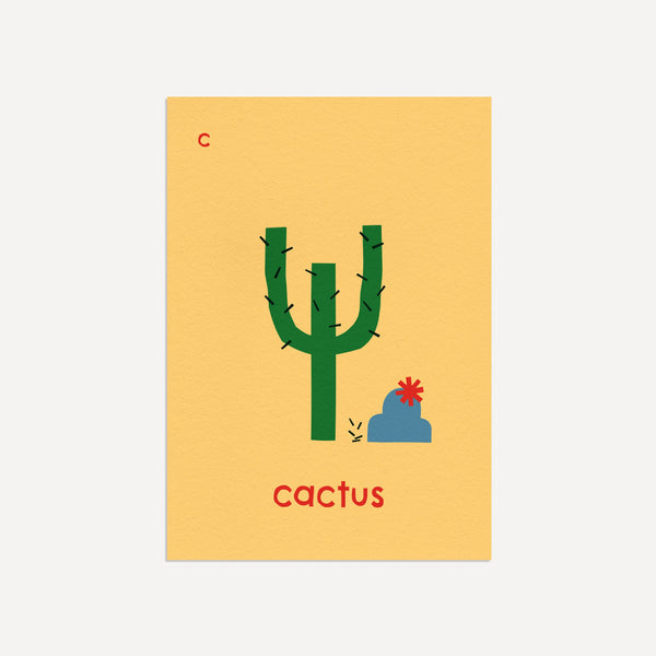 C for Cactus- Alphabet Art Print