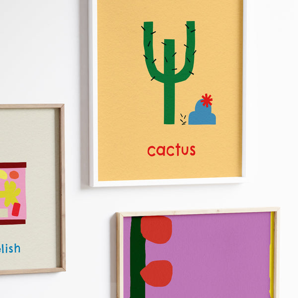 C for Cactus- Alphabet Art Print