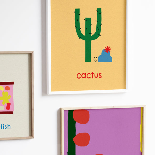 C for Cactus- Alphabet Art Print