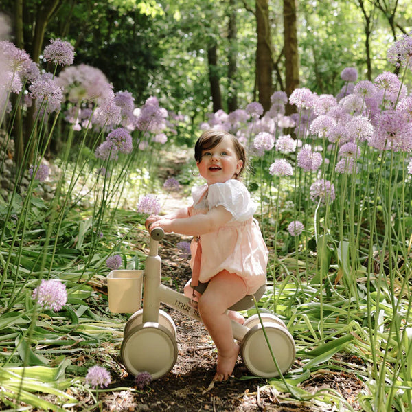 Mushie Mini Toddler Bike with Basket (Sage)-PRE ORDER 3-4 WEEKS