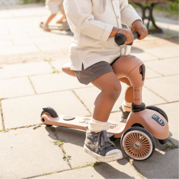 Highway Kick 1 Push & Go Bar Scooter + Pushbike (Mocha)