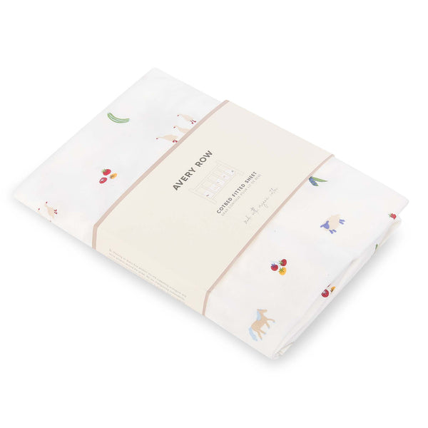 Organic Cotbed Fitted Sheet (Little Farm)