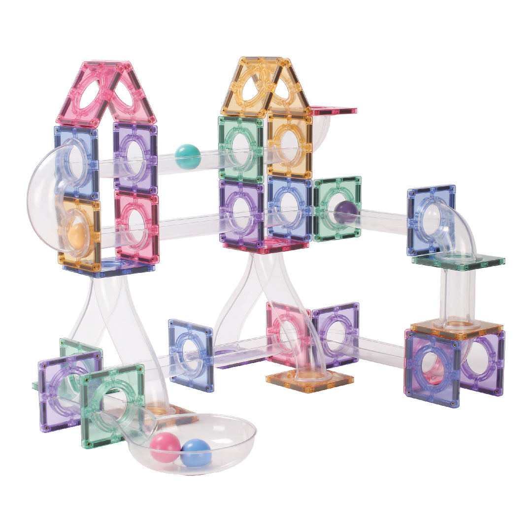 Magnetic Tiles Ball Run Clever Pack Pastel 110 Pieces
