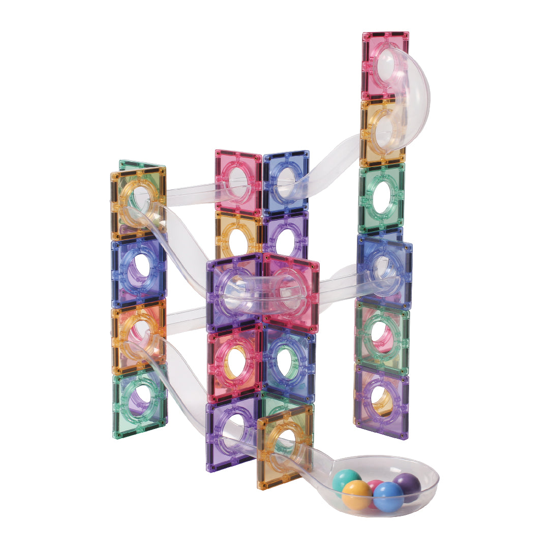 Magnetic Tiles Ball Run Clever Pack Pastel 110 Pieces