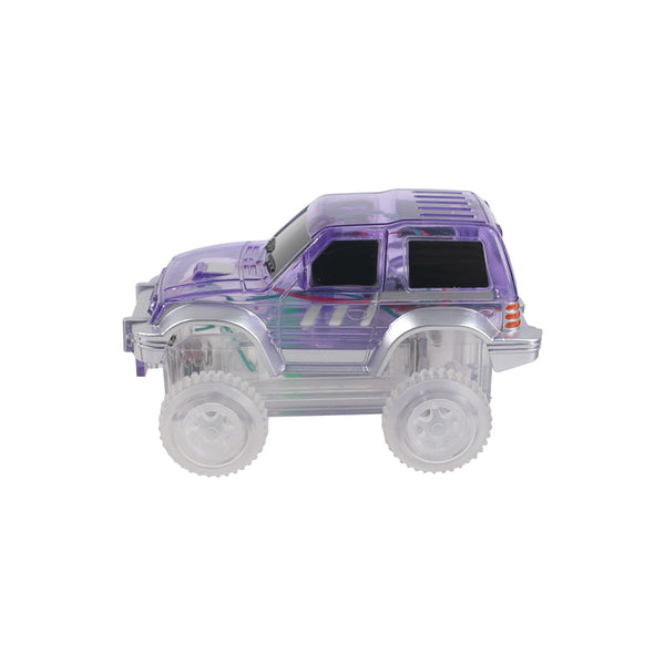 Race Track Car Magnetic Tiles (Pastel Purple)