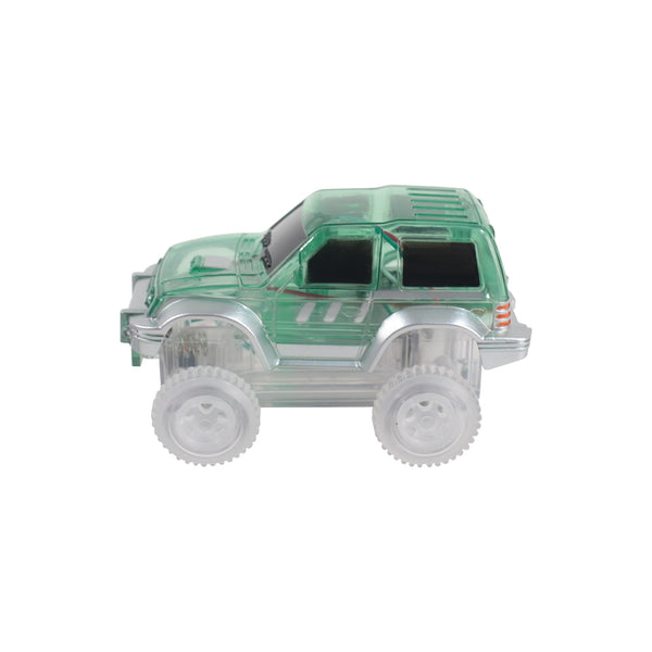 Race Track Car Magnetic Tiles (Pastel Green)